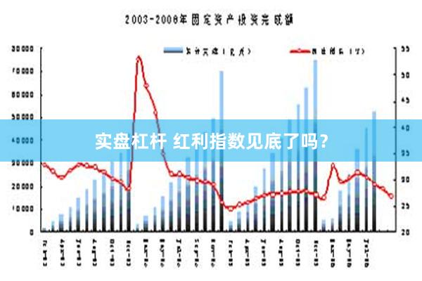 实盘杠杆 红利指数见底了吗？