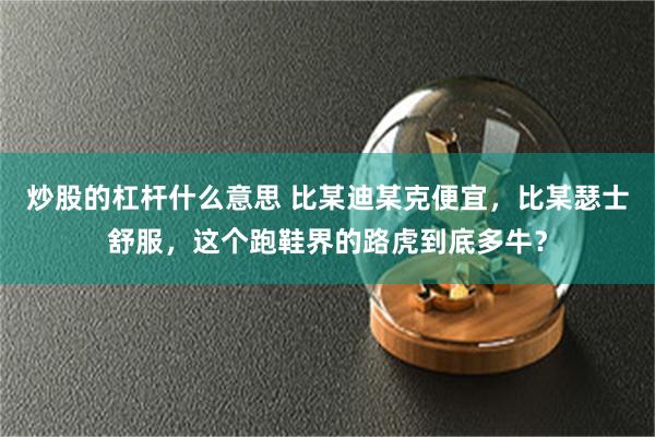 炒股的杠杆什么意思 比某迪某克便宜，比某瑟士舒服，这个跑鞋界的路虎到底多牛？