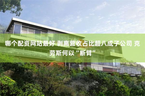 哪个配资网站最好 剥离营收占比超八成子公司 克劳斯何以“断臂”